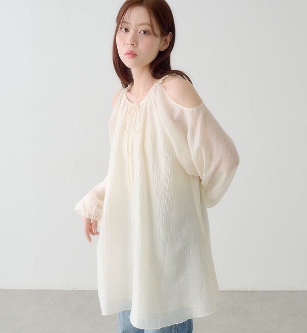  「【WEB先行/S.Lサイズ展開】カットアウトブラウス」|シャツ・ブラウス|