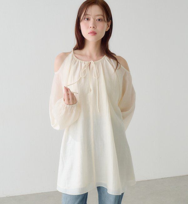  「【WEB先行/S.Lサイズ展開】カットアウトブラウス」|シャツ・ブラウス|