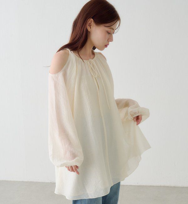  「【WEB先行/S.Lサイズ展開】カットアウトブラウス」|シャツ・ブラウス|