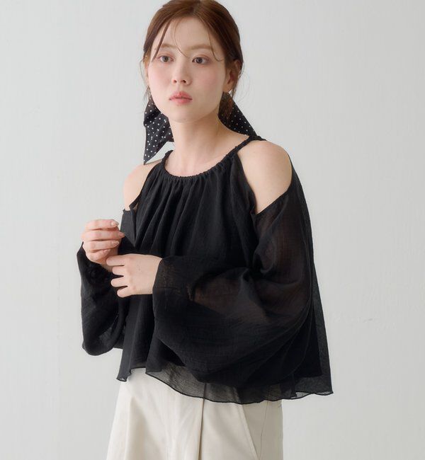  「【WEB先行/S.Lサイズ展開】カットアウトブラウス」|シャツ・ブラウス|