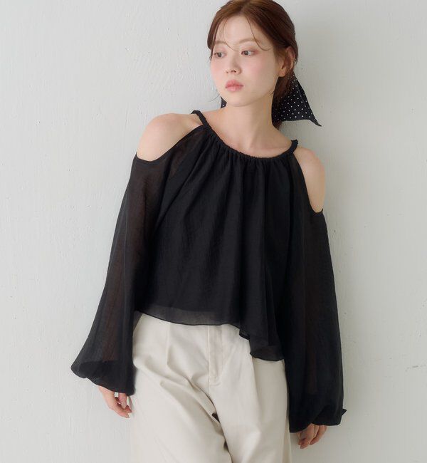  「【WEB先行/S.Lサイズ展開】カットアウトブラウス」|シャツ・ブラウス|