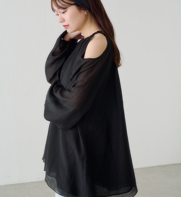  「【WEB先行/S.Lサイズ展開】カットアウトブラウス」|シャツ・ブラウス|