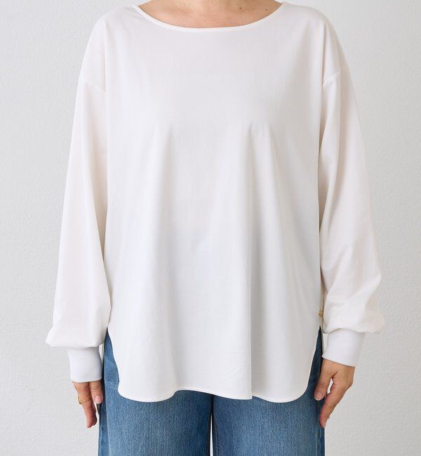  「【しなやかなドレープ感が上品な印象に】キュプラカットプルオーバー」|Tシャツ・カットソー|
