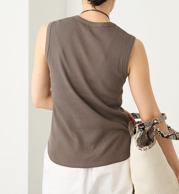  「予約【ストレッチ性抜群】テレコスリーブレスTee」|Tシャツ・カットソー|