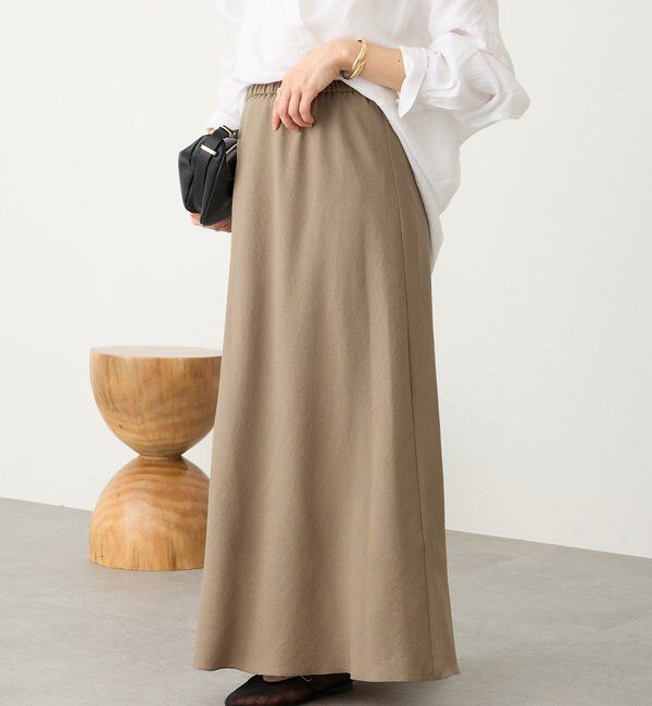  「【軽やかに揺れる落ち感が魅力】メッシュバイアススカート」|スカート|