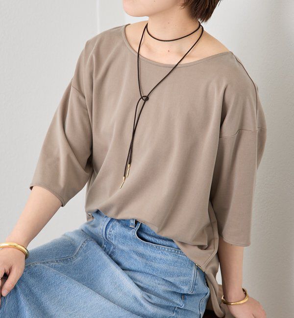  「【待望の半袖が登場！】ハーフスリーブキュプラカットプルオーバー」|Tシャツ・カットソー|