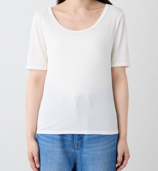  「予約【すっきり見え】キュプラコットンテレコTee」|Tシャツ・カットソー|