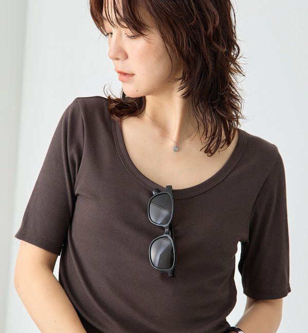  「予約【すっきり見え】キュプラコットンテレコTee」|Tシャツ・カットソー|