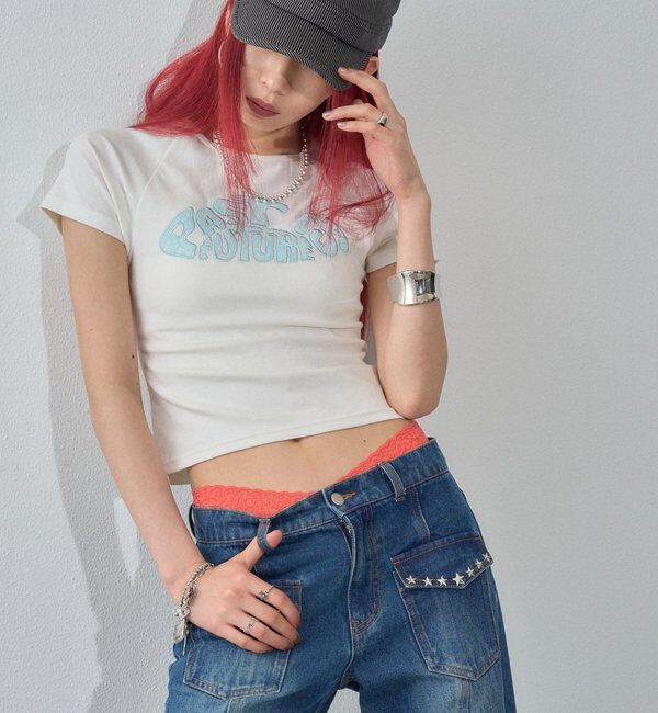  「【新色追加】デフォルメレースロゴチビT」|Tシャツ・カットソー|