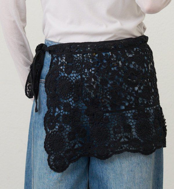  「【再入荷】レースショール」|バンダナ・スカーフ|ブラック
