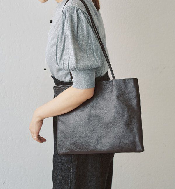  「【ポーチ付き】レザープレーンBAG」|トートバッグ|