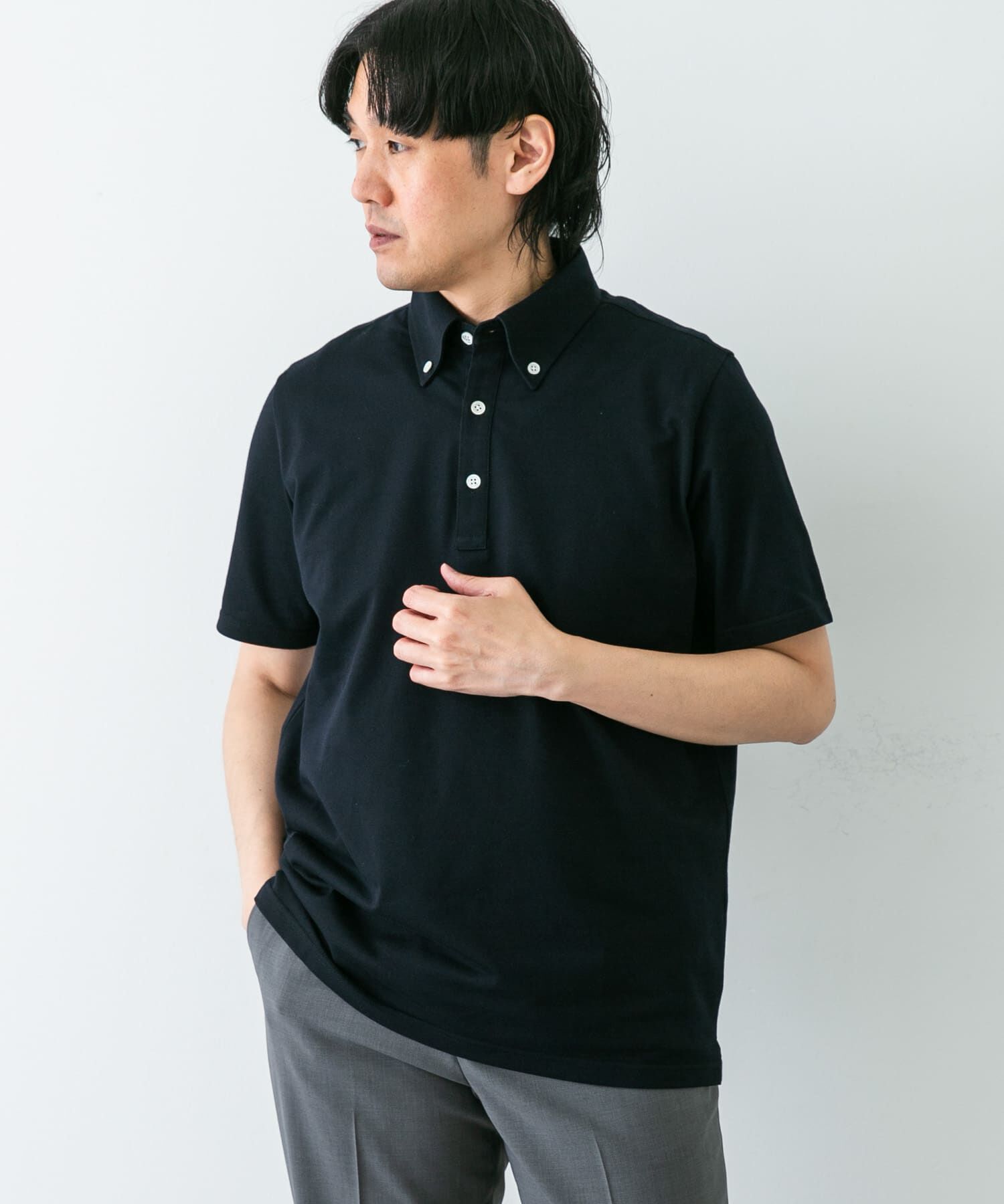 URBAN RESEARCH DOORS「『吸水速乾』LIFE STYLE TAILOR　ボタンダウン半袖プルオーバー」|シャツ・ブラウス|