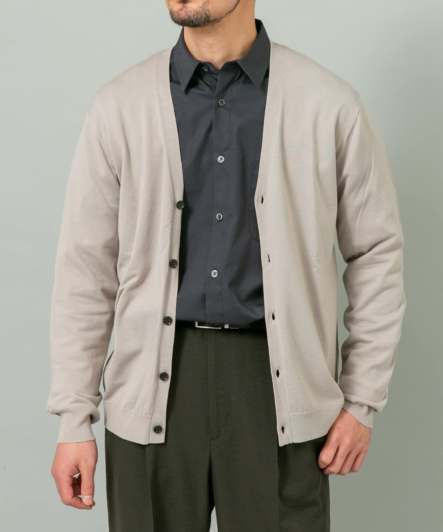 URBAN RESEARCH ROSSO「『WEB限定』シルク混ベーシックカーディガン」|カーディガン|