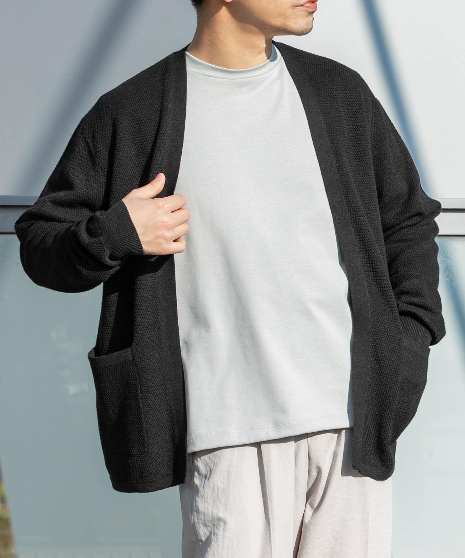 URBAN RESEARCH ROSSO「『WEB限定』変形カノコトッパーニットカーディガン」|カーディガン|