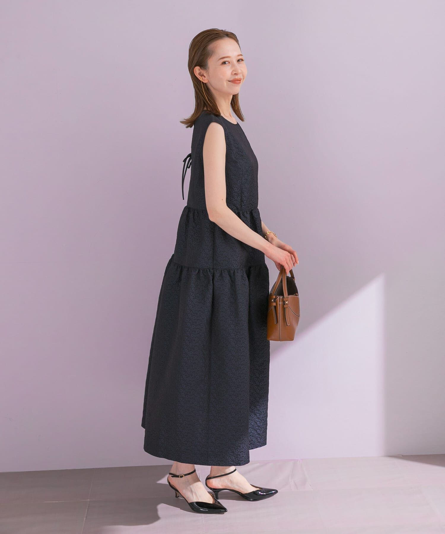 URBAN RESEARCH ROSSO「フラワージャガードフォルムワンピース」|ワンピース|