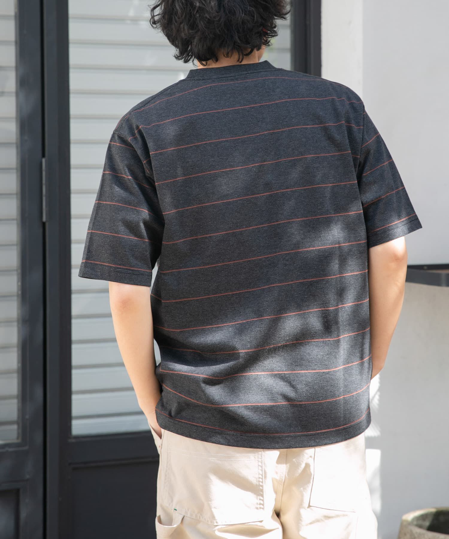 URBAN RESEARCH DOORS「FORK&SPOON　プレーティングボーダーショートスリーブTシャツ」|Tシャツ・カットソー|