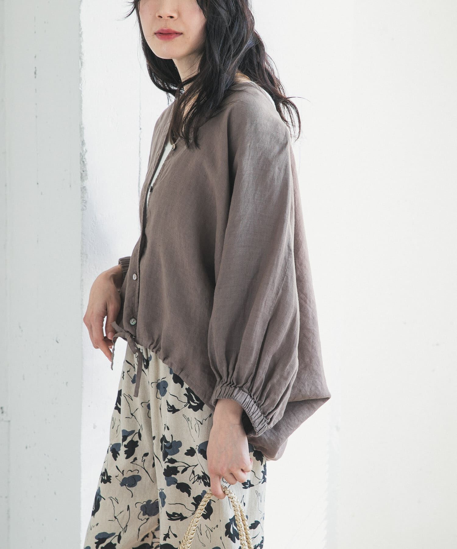 URBAN RESEARCH DOORS「リネンドロストドルマンブラウス」|シャツ・ブラウス|