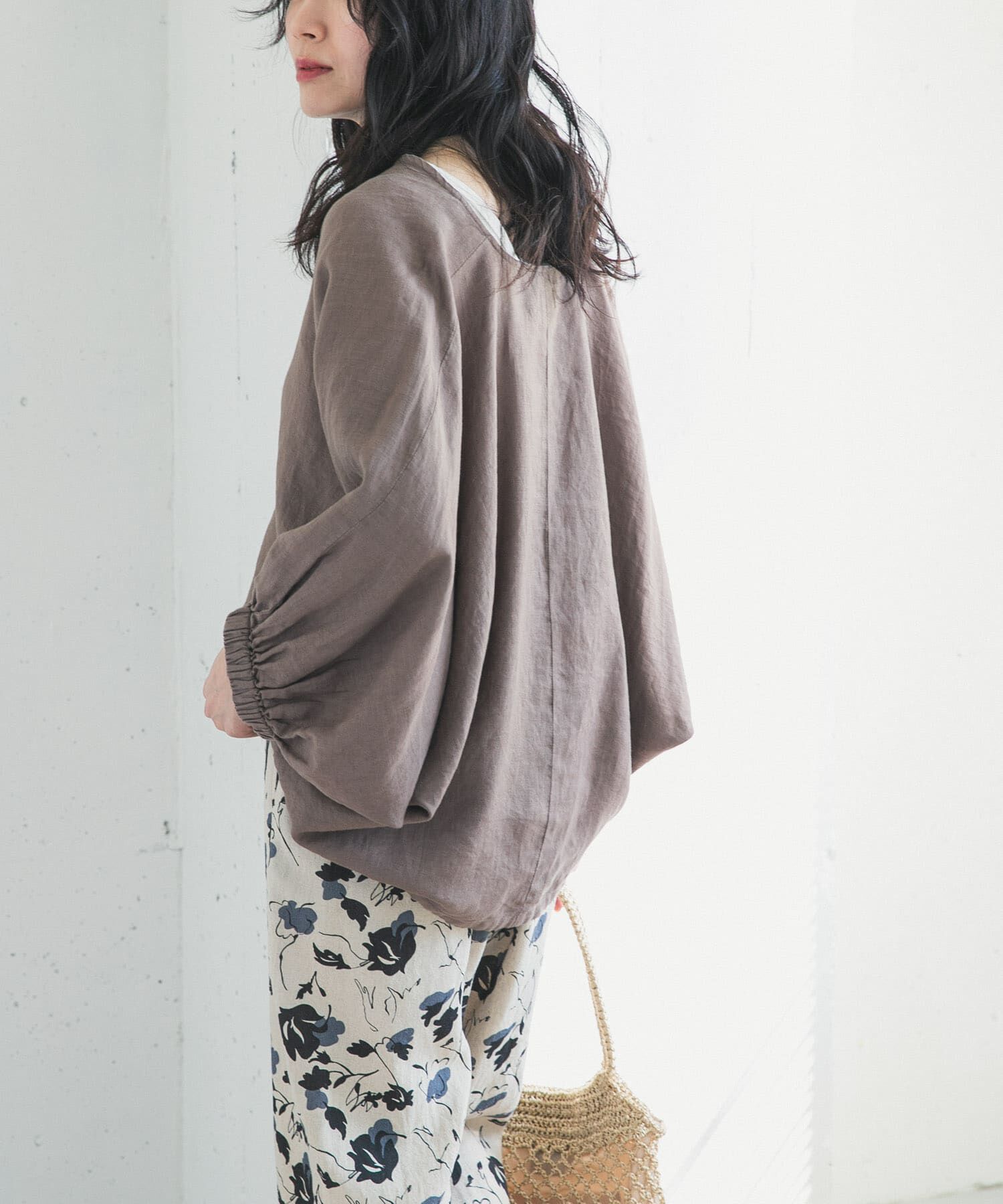 URBAN RESEARCH DOORS「リネンドロストドルマンブラウス」|シャツ・ブラウス|