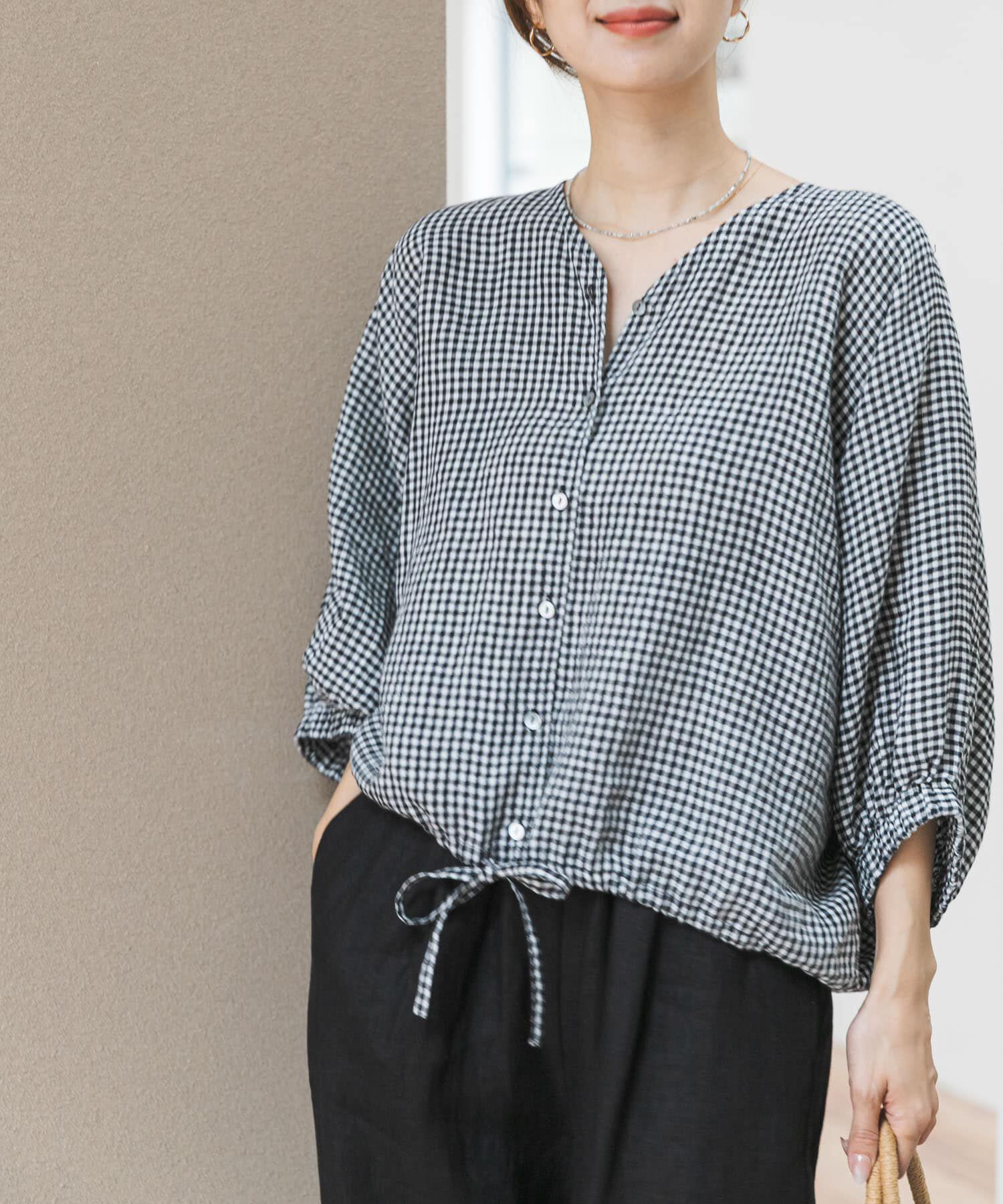 URBAN RESEARCH DOORS「リネンドロストドルマンブラウス」|シャツ・ブラウス|