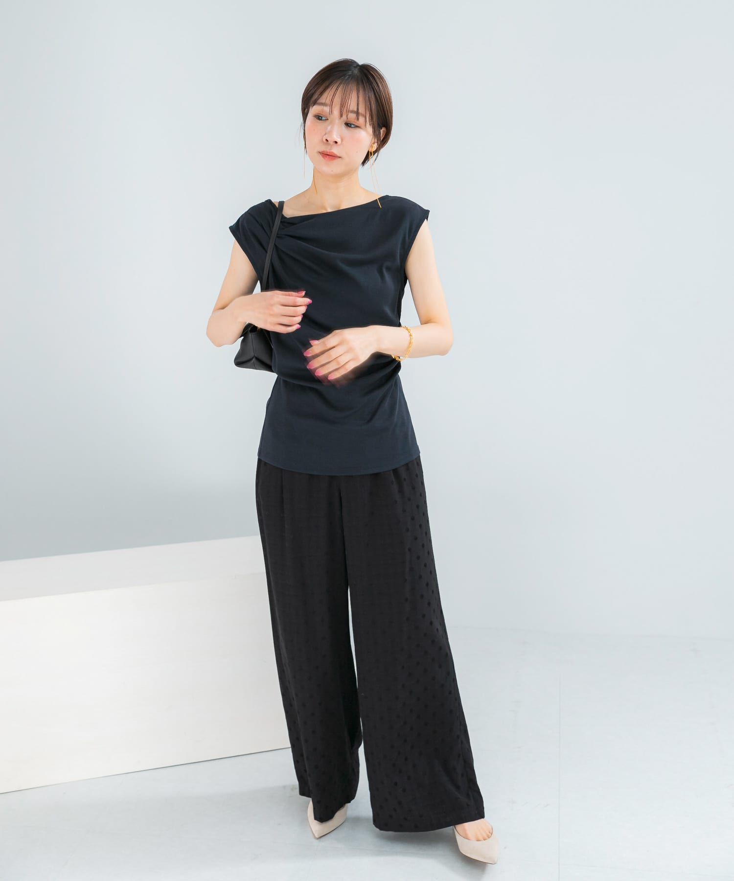 URBAN RESEARCH ROSSO「クールタッチ デザインドレープカットソー」|Tシャツ・カットソー|
