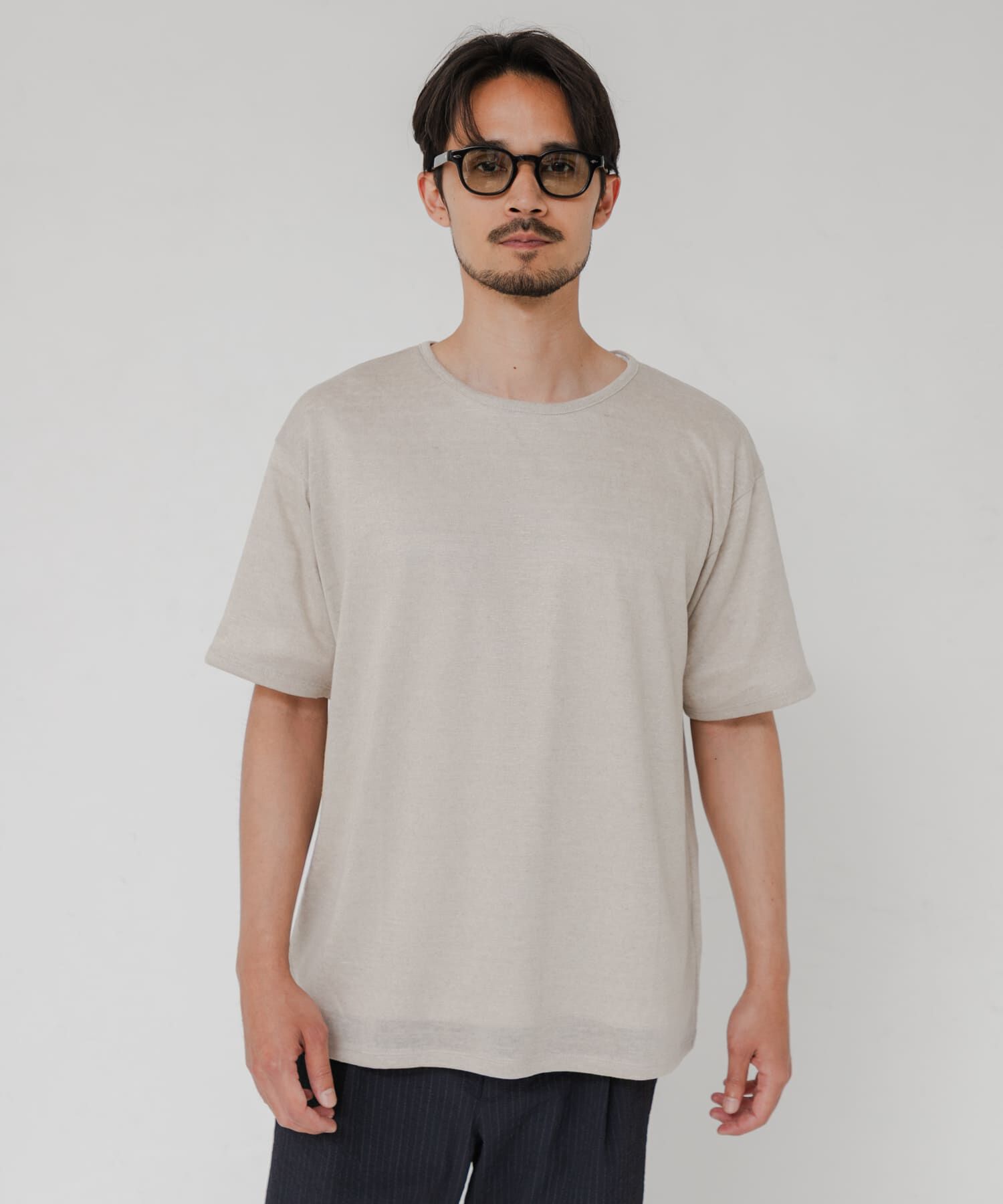 URBAN RESEARCH「LINEN NARROW TRIM T-SHIRTS」|Tシャツ・カットソー|