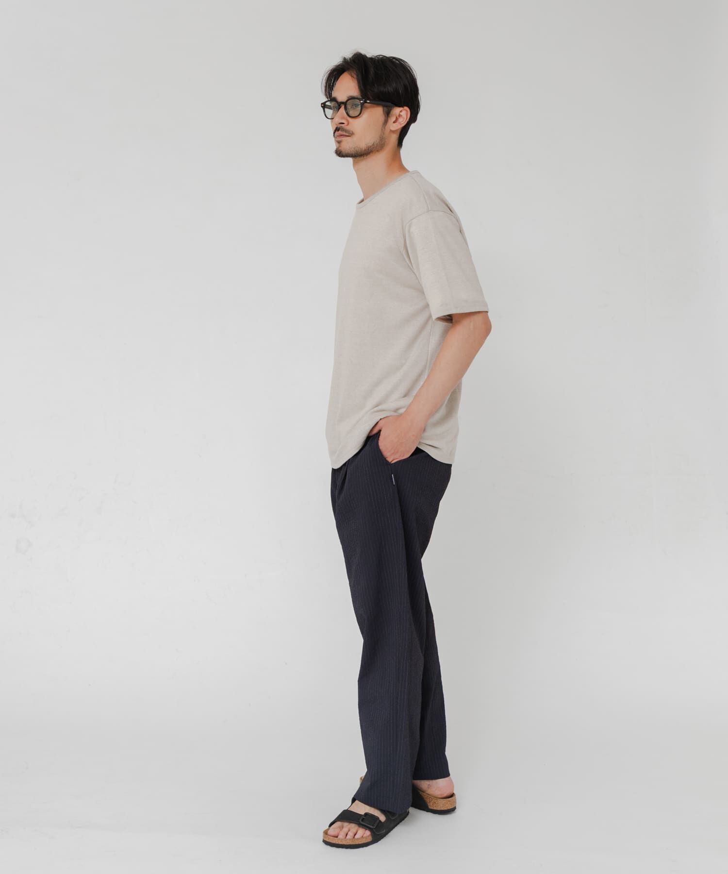 URBAN RESEARCH「LINEN NARROW TRIM T-SHIRTS」|Tシャツ・カットソー|