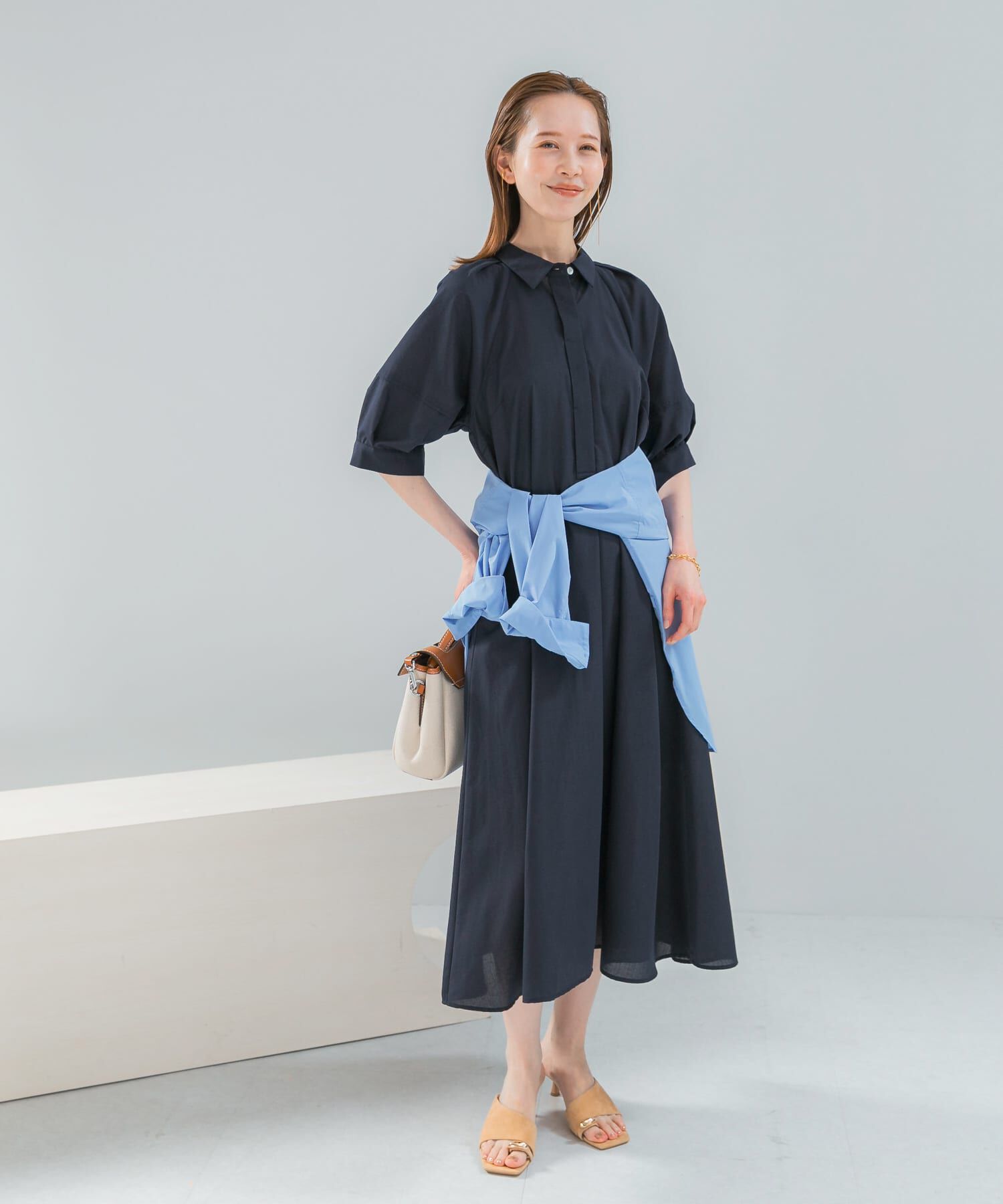 URBAN RESEARCH ROSSO「『WEB限定』イージーリネンシャツワンピース」|ワンピース|