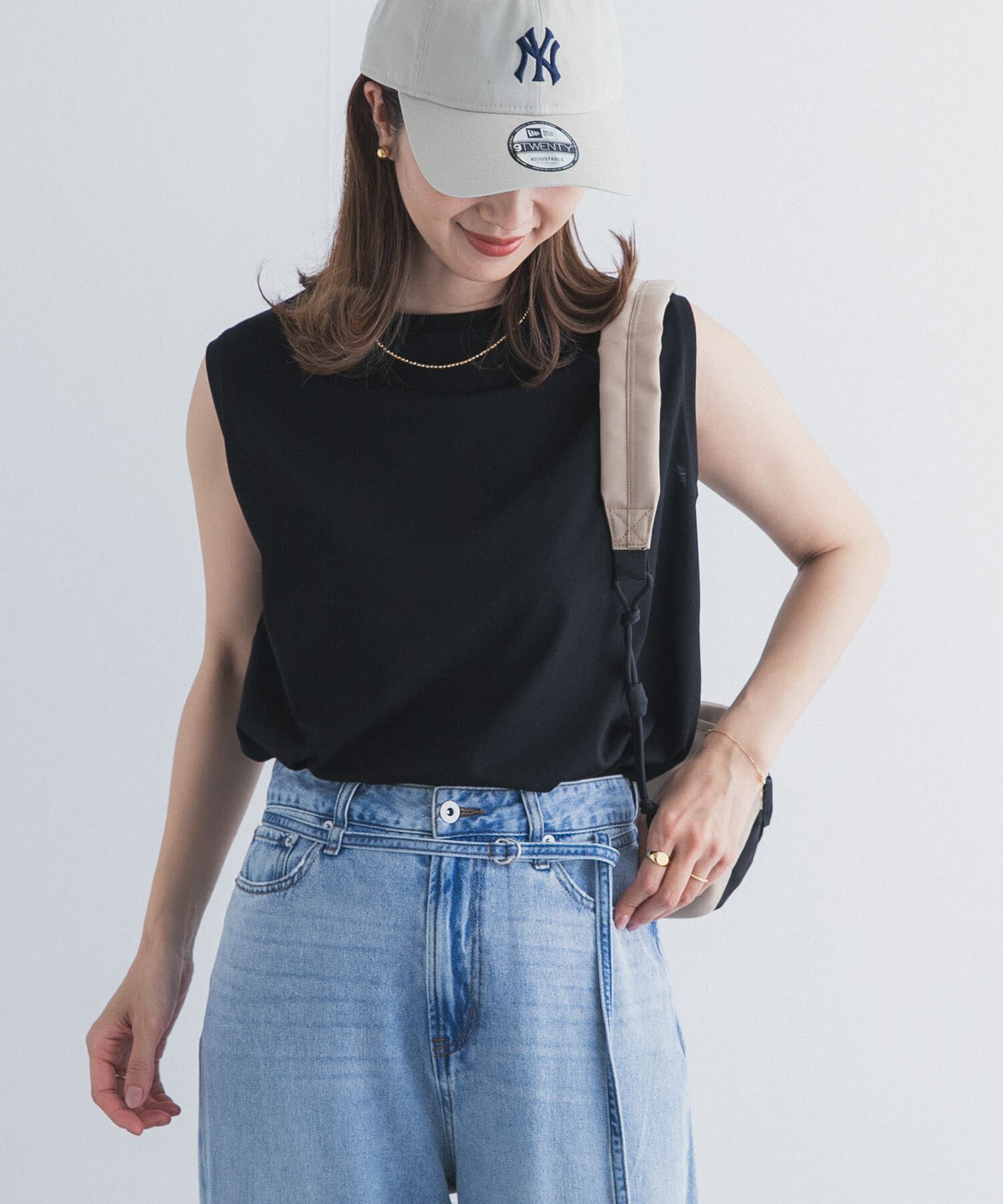 URBAN RESEARCH DOORS「インナーノースリーブプルオーバー」|タンクトップ|