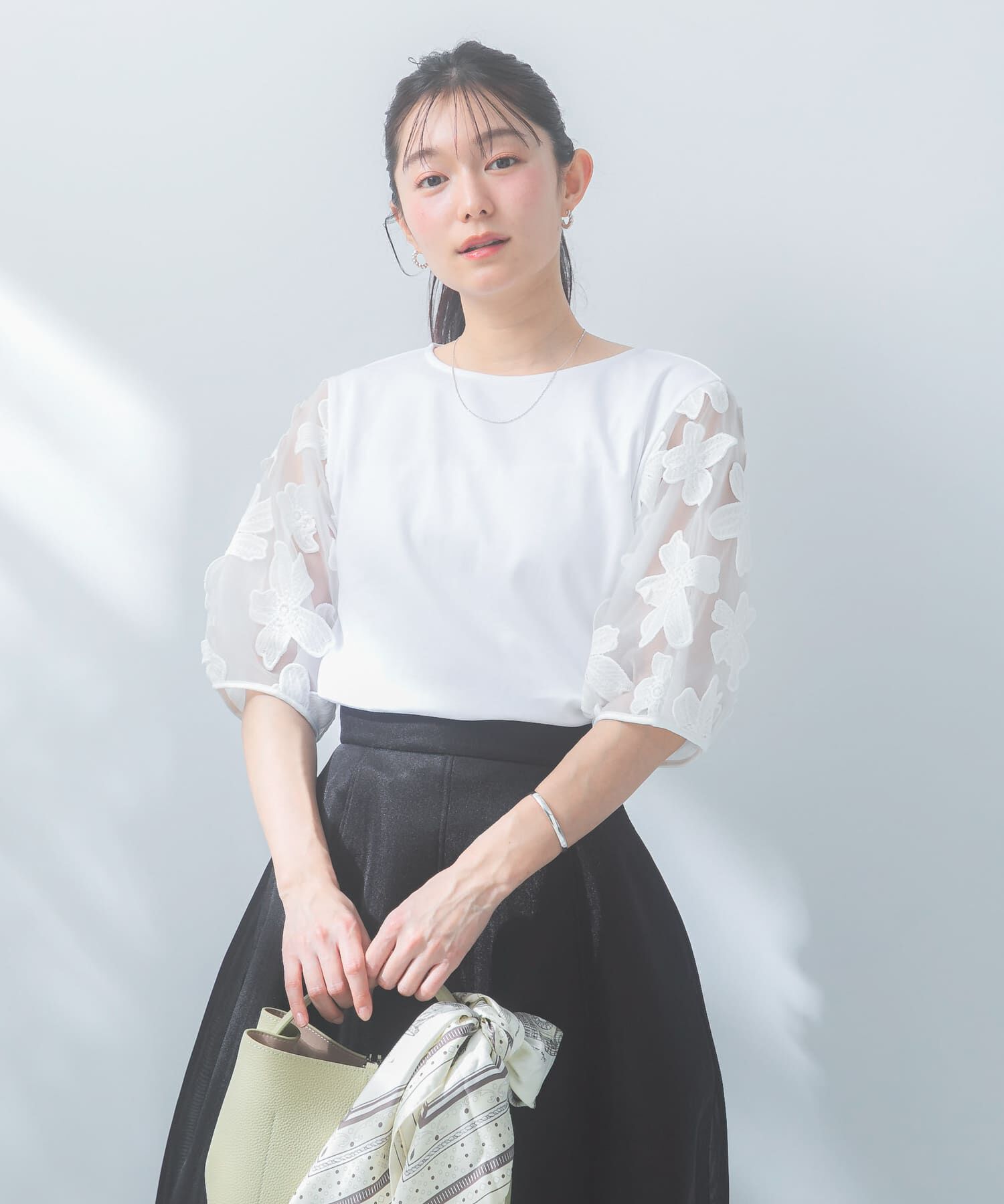 URBAN RESEARCH ROSSO「『WEB限定』フラワードッキングカットソー」|Tシャツ・カットソー|