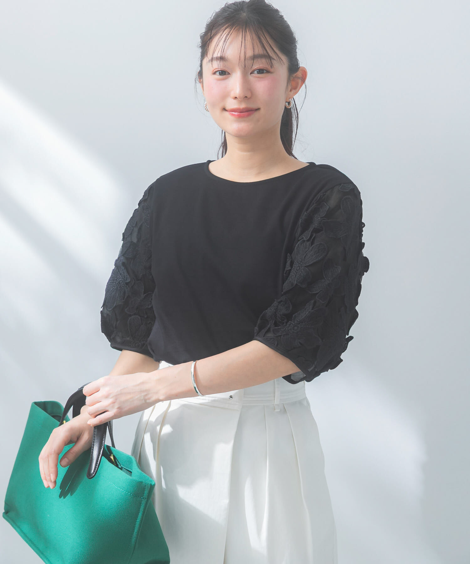 URBAN RESEARCH ROSSO「『WEB限定』フラワードッキングカットソー」|Tシャツ・カットソー|