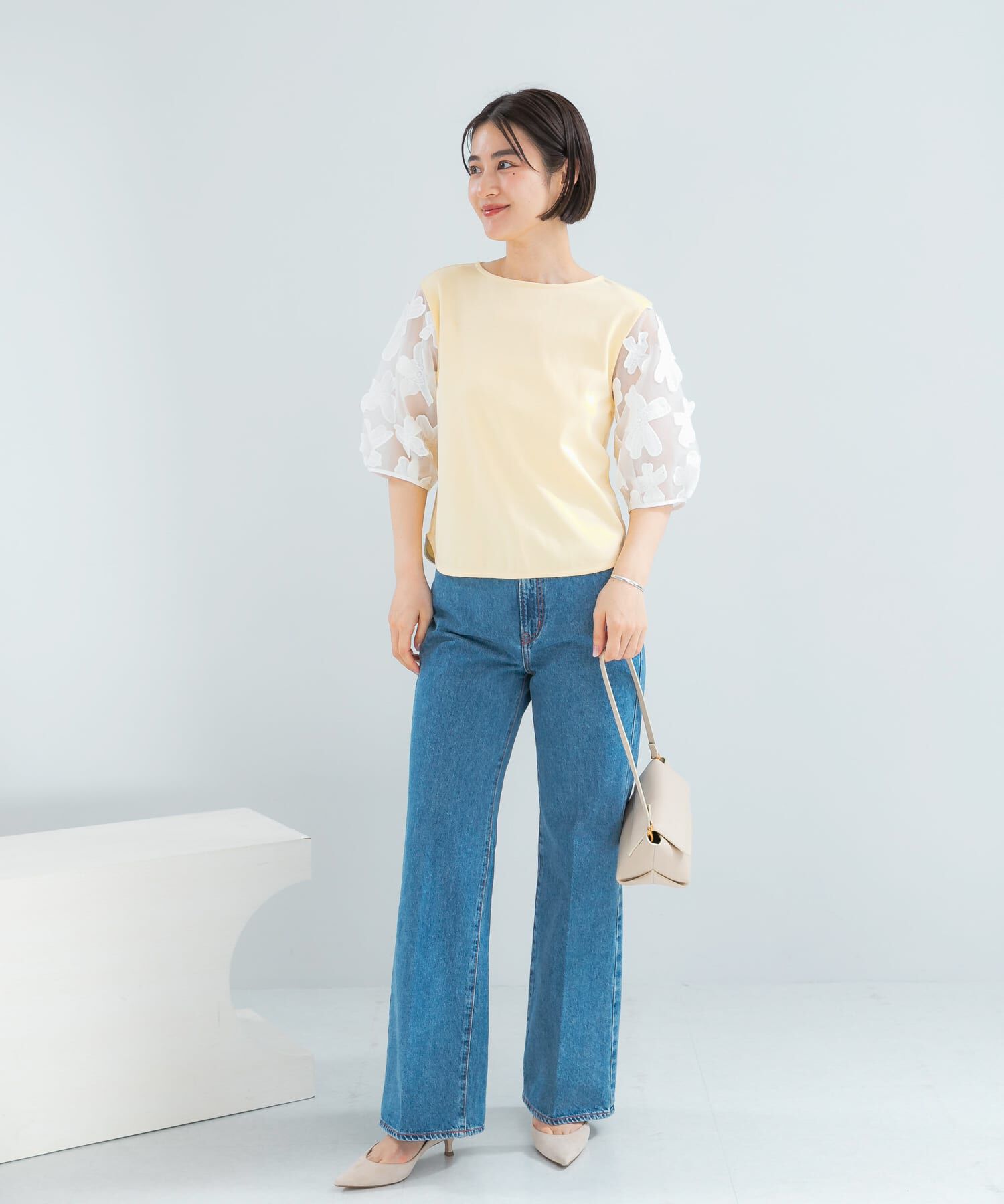 URBAN RESEARCH ROSSO「『WEB限定』フラワードッキングカットソー」|Tシャツ・カットソー|