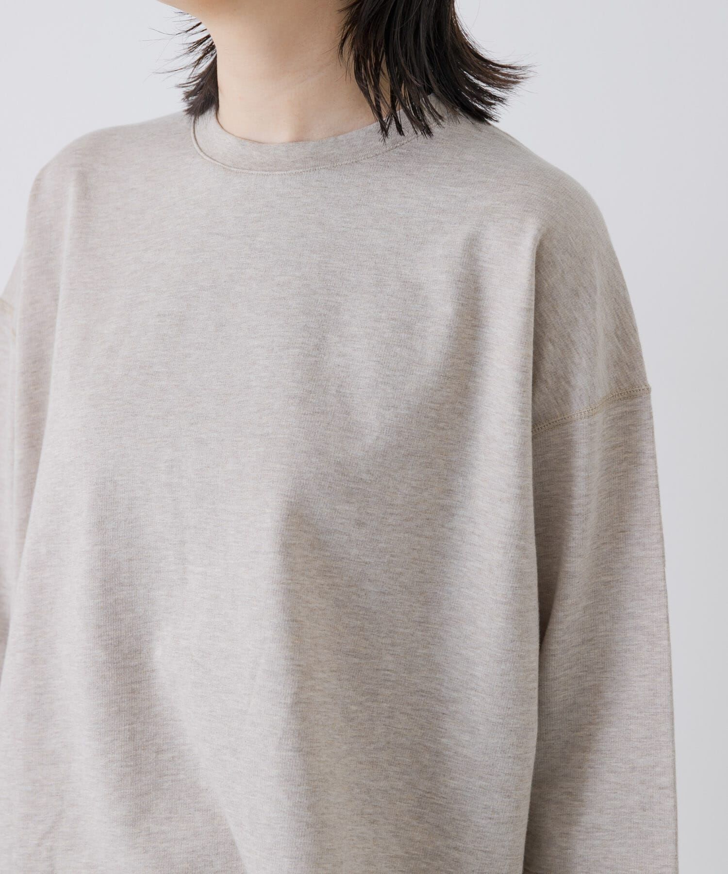 かぐれ「コットンインレー6分袖プルオーバー」|Tシャツ・カットソー|