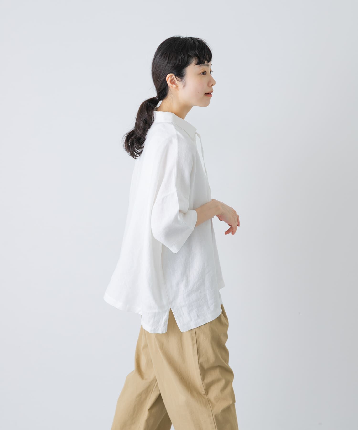 かぐれ「リネンスキッパーシャツ」|シャツ・ブラウス|