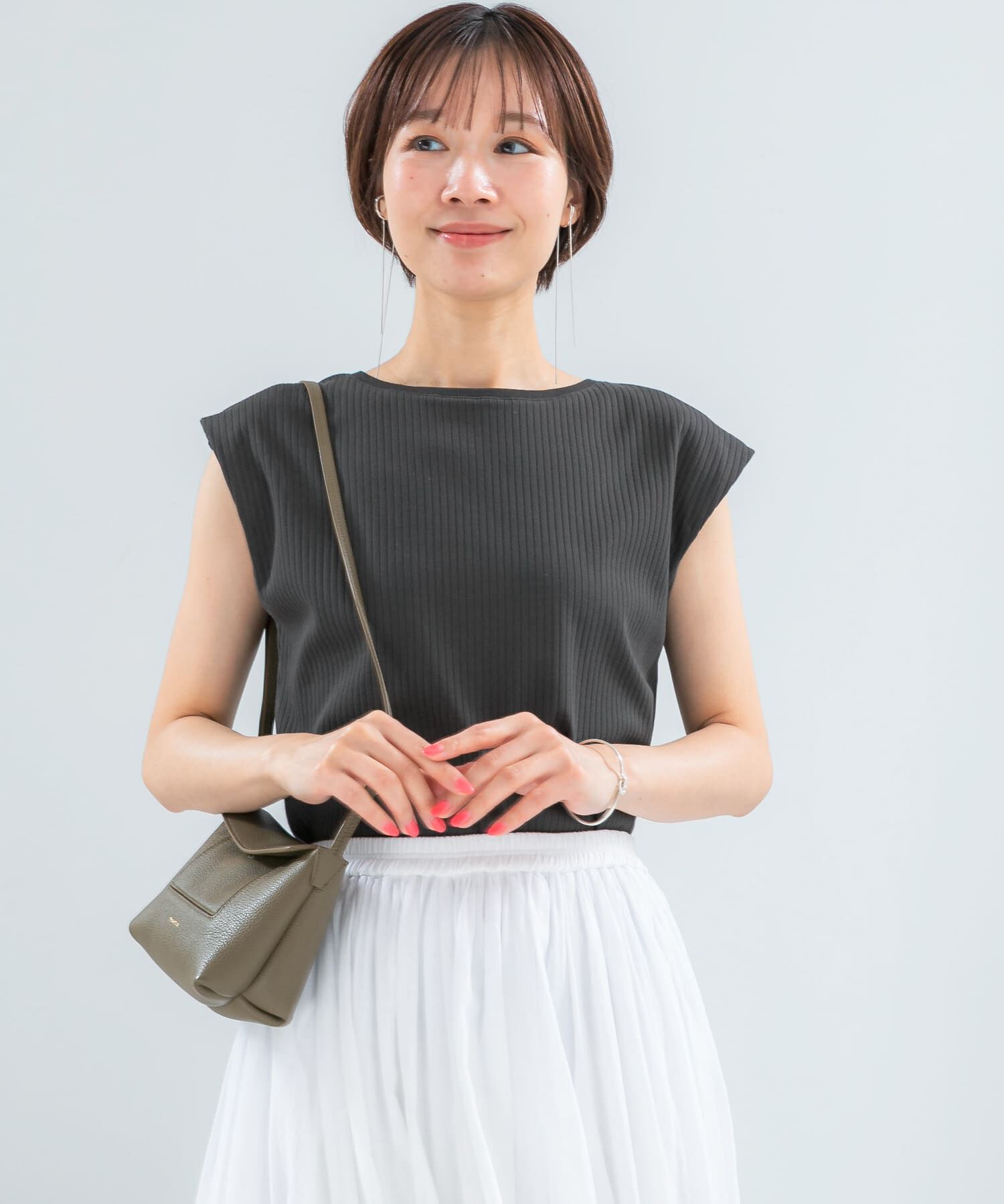 URBAN RESEARCH ROSSO「汗染防止 フレンチリブTシャツ」|Tシャツ・カットソー|