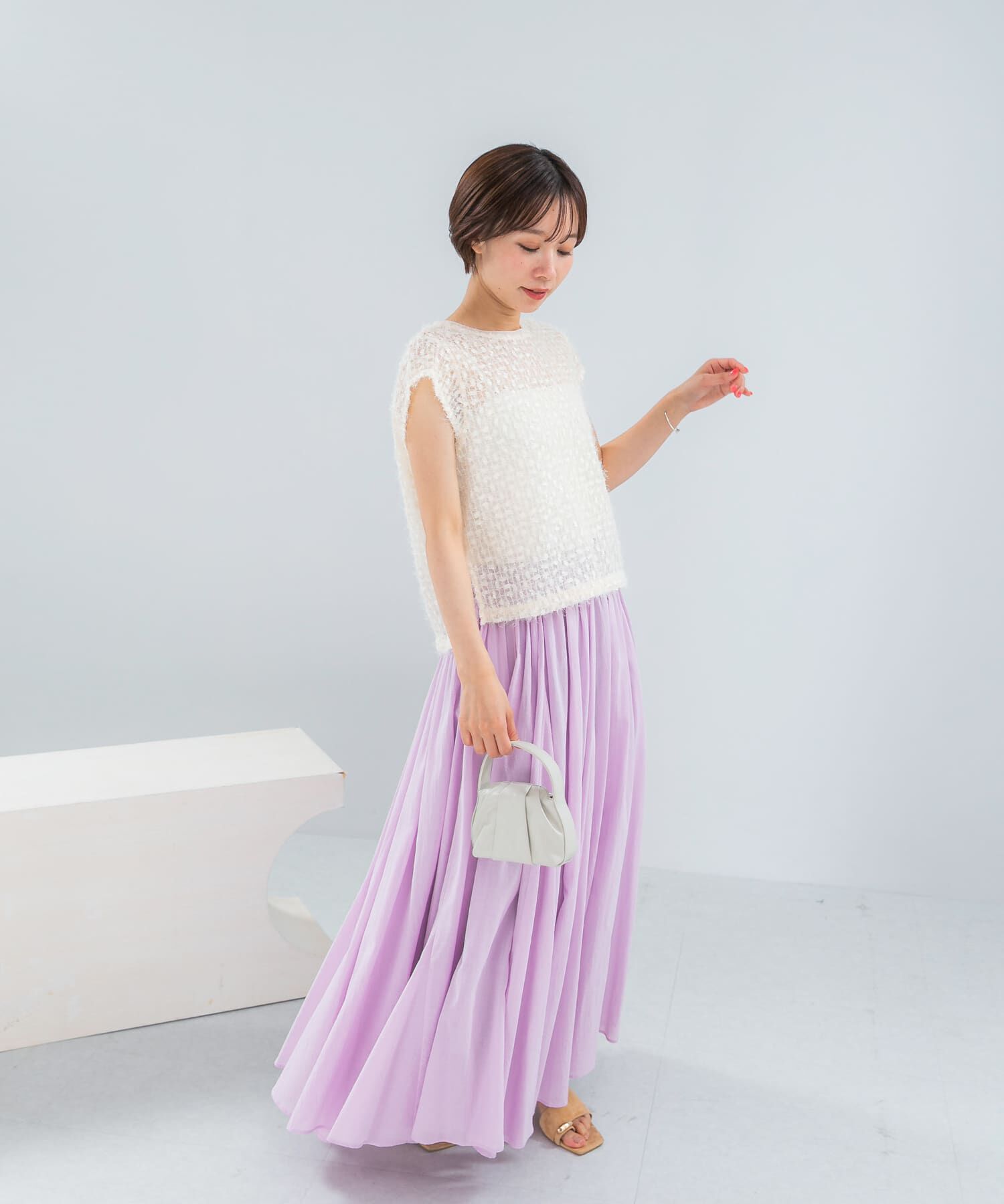 URBAN RESEARCH ROSSO「フェザーフラッグチュールプルオーバー」|シャツ・ブラウス|