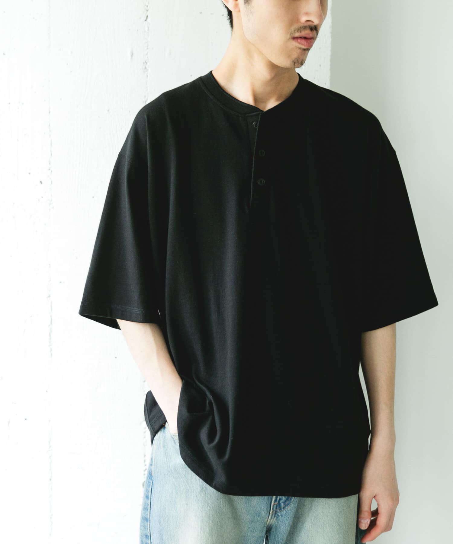 URBAN RESEARCH DOORS「TOMPKINS ヘンリーネック ショートスリーブ Tシャツ」|Tシャツ・カットソー|