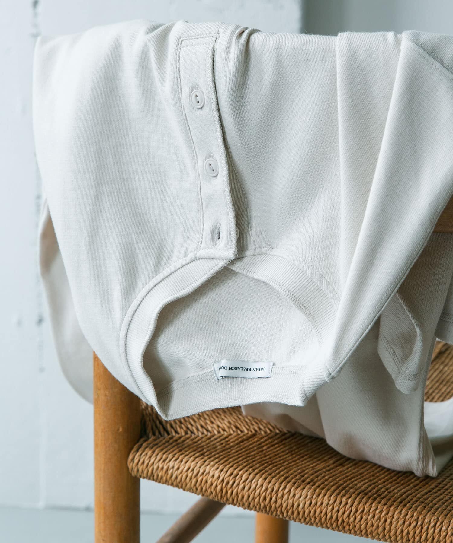 URBAN RESEARCH DOORS「TOMPKINS ヘンリーネック ショートスリーブ Tシャツ」|Tシャツ・カットソー|グレー