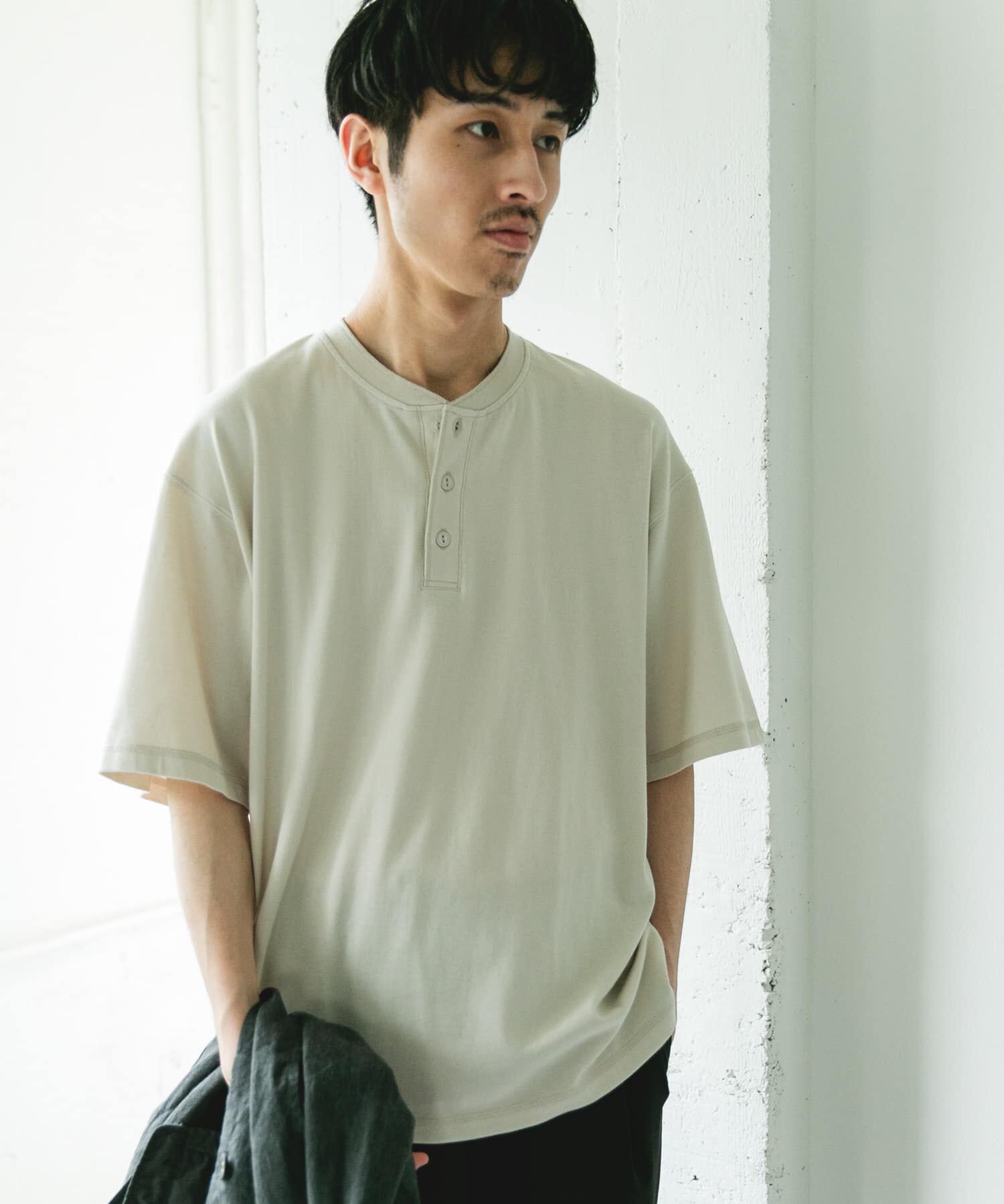 URBAN RESEARCH DOORS「TOMPKINS ヘンリーネック ショートスリーブ Tシャツ」|Tシャツ・カットソー|