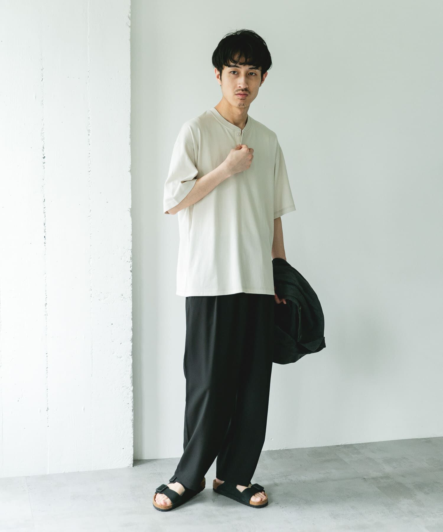 URBAN RESEARCH DOORS「TOMPKINS ヘンリーネック ショートスリーブ Tシャツ」|Tシャツ・カットソー|