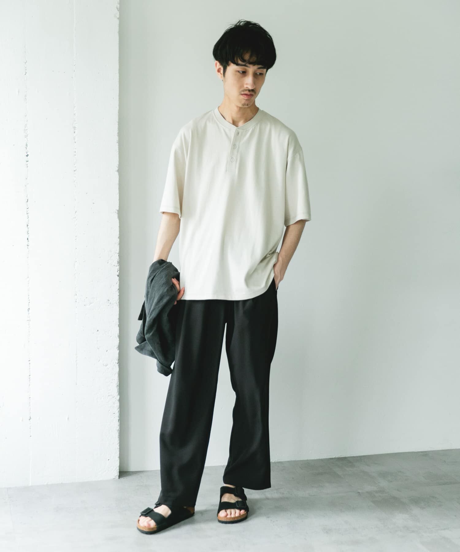 URBAN RESEARCH DOORS「TOMPKINS ヘンリーネック ショートスリーブ Tシャツ」|Tシャツ・カットソー|