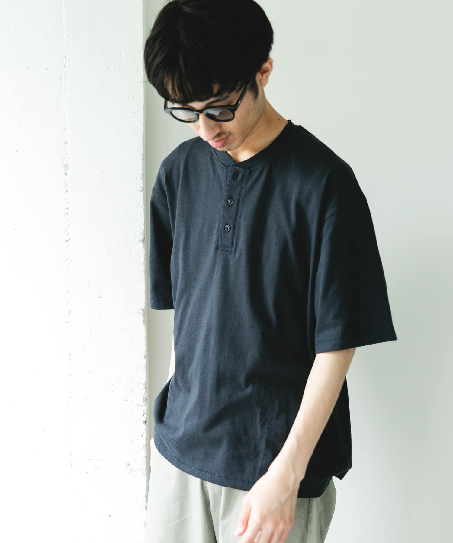 URBAN RESEARCH DOORS「TOMPKINS ヘンリーネック ショートスリーブ Tシャツ」|Tシャツ・カットソー|