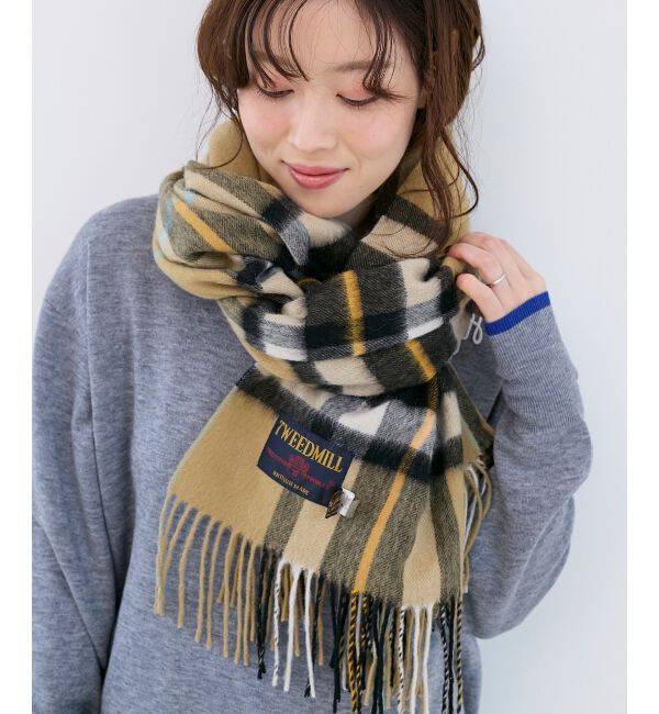  「TWEEDMILLストール」|ストール|ベージュ柄