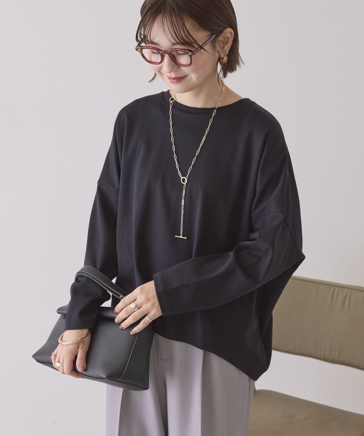 AMERICAN HOLIC「【UVカット】コクーンポンチプルオーバー」|Tシャツ・カットソー|Black