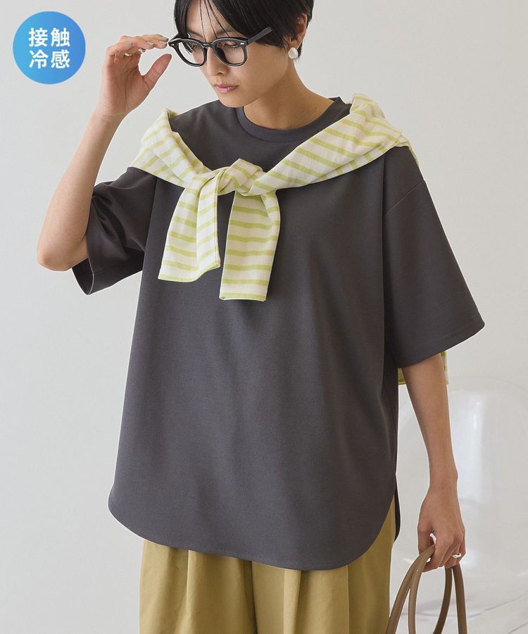 AMERICAN HOLIC「【接触冷感】ジョーゼットプルオーバー【WEB限定カラー有り】」|Tシャツ・カットソー|Charcoal Gray