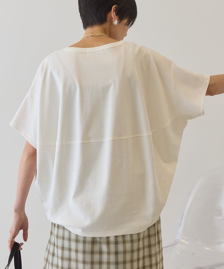 AMERICAN HOLIC「【接触冷感+UVカット】半袖コクーンカットプルオーバー」|Tシャツ・カットソー|