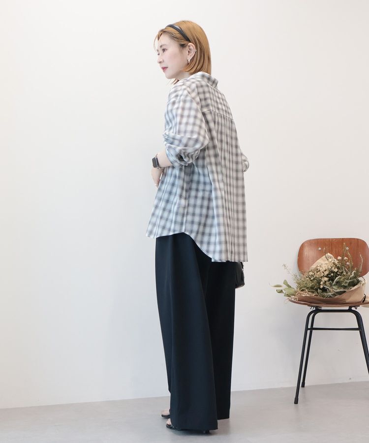 AMERICAN HOLIC「【接触冷感・イージーケア】シアーチェックシャツ」|シャツ・ブラウス|