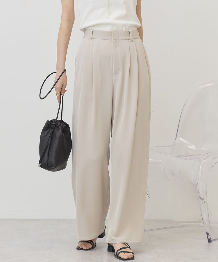 AMERICAN HOLIC「【接触冷感・イージーケア】ドレープパンツ」|その他|Light beige