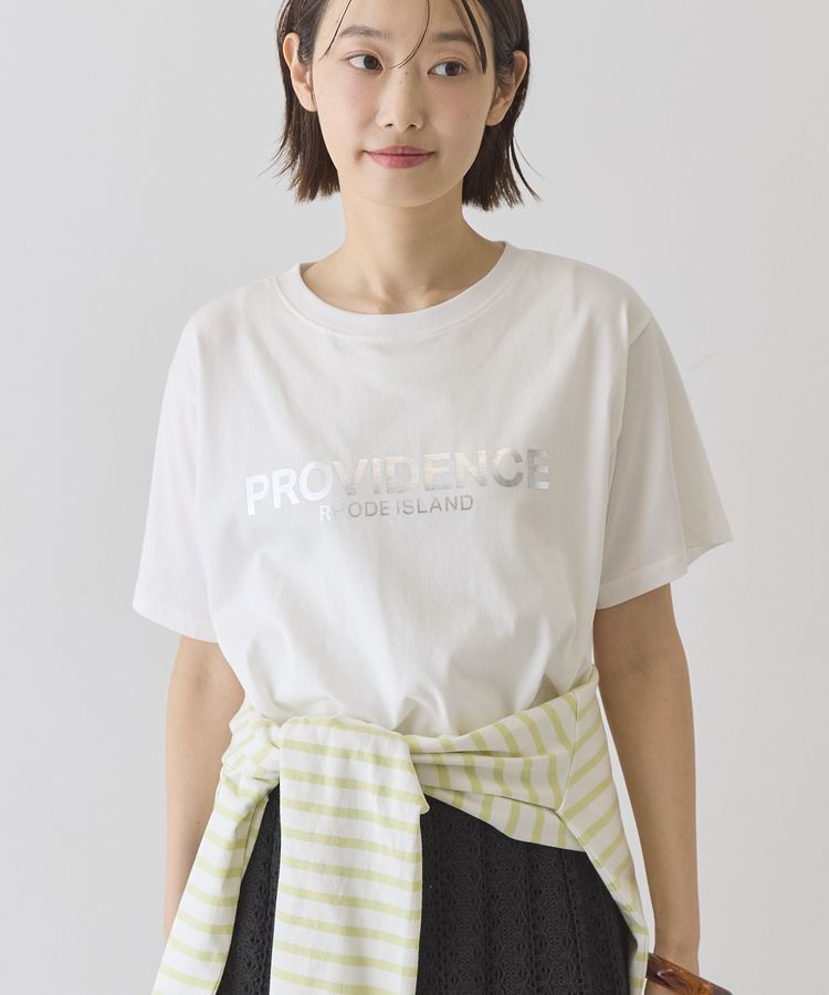 AMERICAN HOLIC「SILVERプリント半袖Tシャツ」|Tシャツ・カットソー|Off White