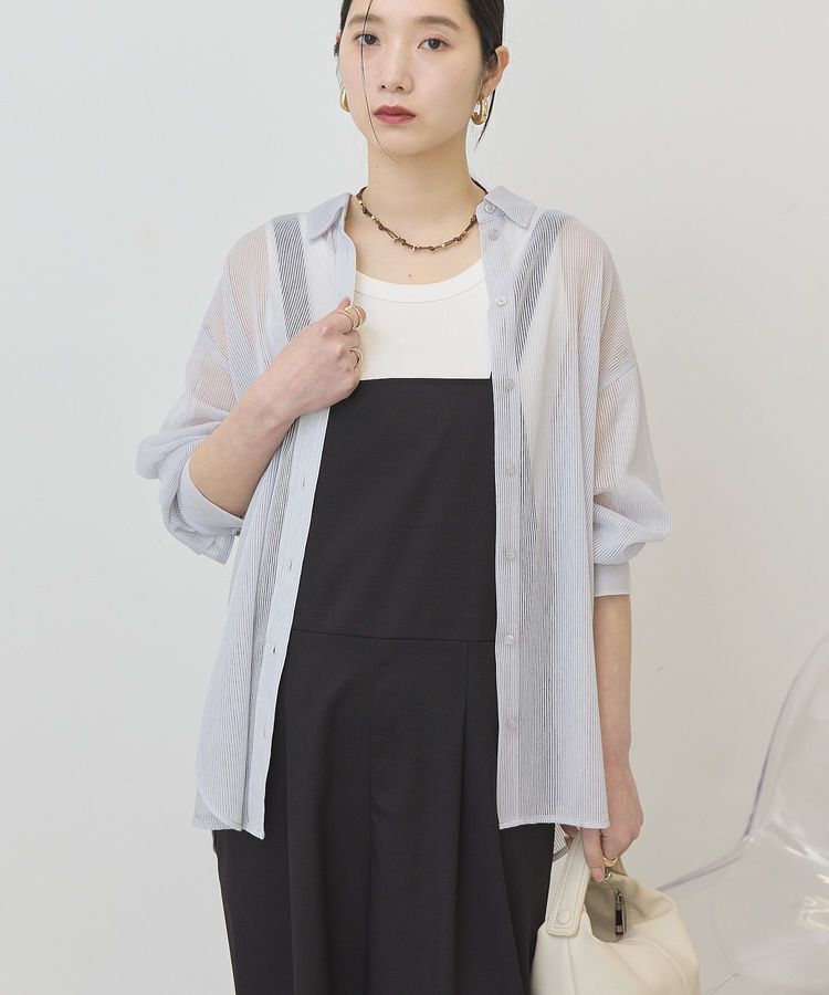 AMERICAN HOLIC「メッシュ長袖シャツ」|シャツ・ブラウス|Light Gray