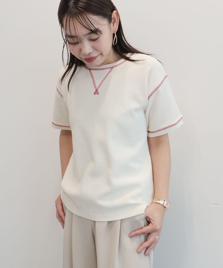 AMERICAN HOLIC「【RUSSELL】ワッフルガゼットTシャツ」|Tシャツ・カットソー|Ivory